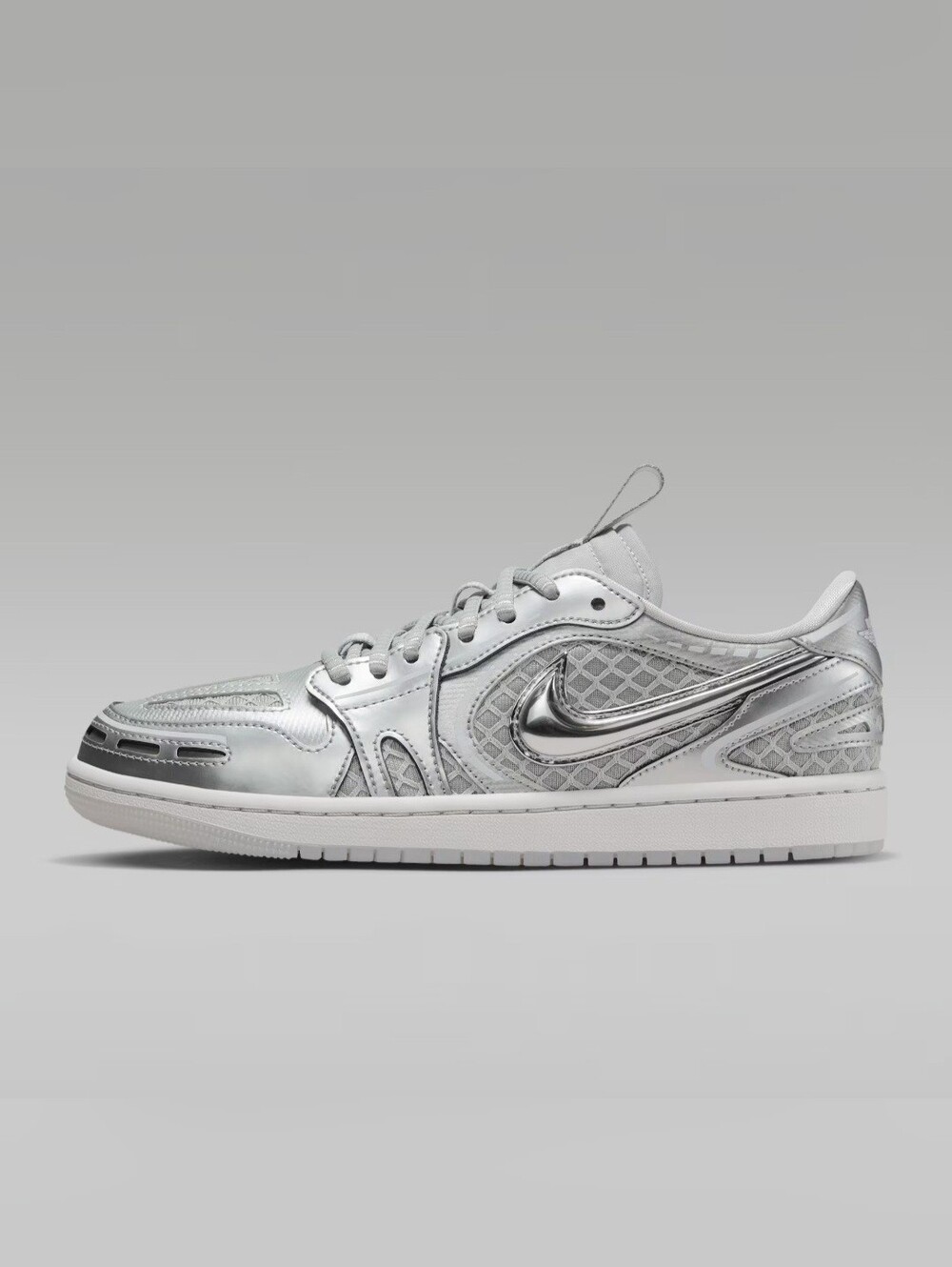 Nike Air Jordan 1 Low Method of Make Grey White Metallic Silver sneaker size 8.5